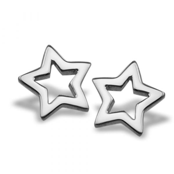 JWLS4U | Earstuds Star Open Silver